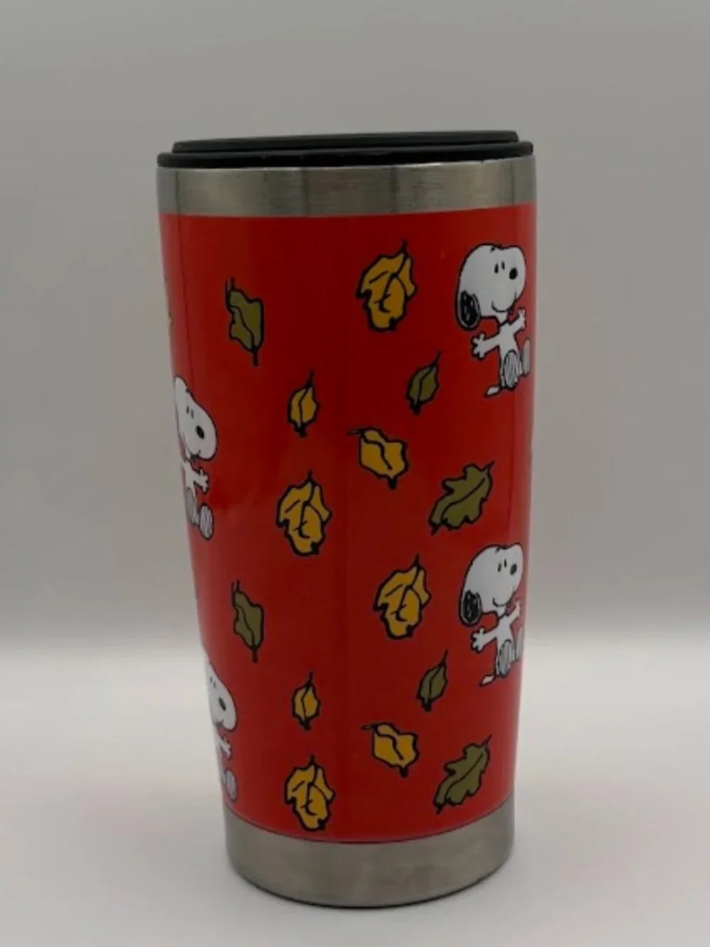 GIBSON PEANUTS SNOOP AUTUMN LEAVES TUMBLER RED